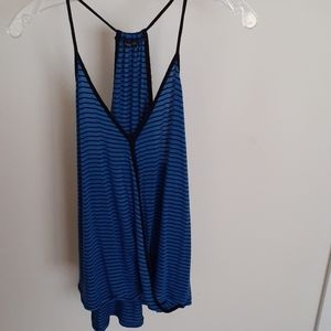 PaperMoon blue and black tank top